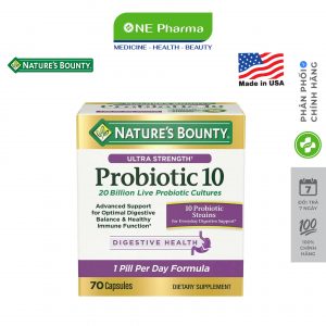 Ho tro he tieu hoa va duong ruot Nature’s Bounty Advanced Probiotic 10_nen