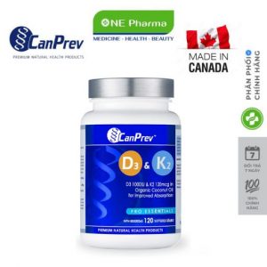 Vien uong Vitamin D3 & K2 Canprev Can Prev Canada_nen
