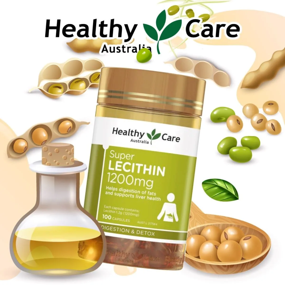 Super Lecithin 1200mg Healthy Care_3