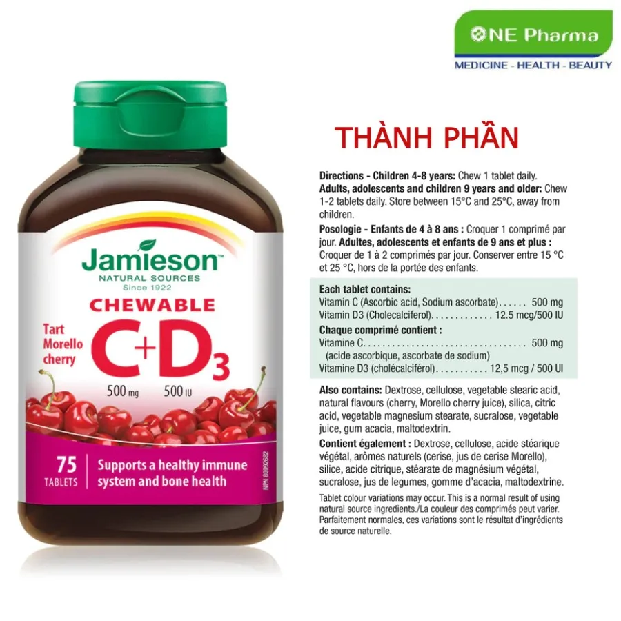 Jamieson Vitamin C Chewable 500 mg_2