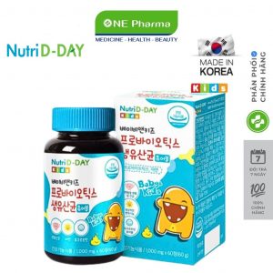 Baby & Kids Probiotics H/60V NUTRI D-DAY Kẹo sữa chua & lợi khuẩn giúp ăn ngon