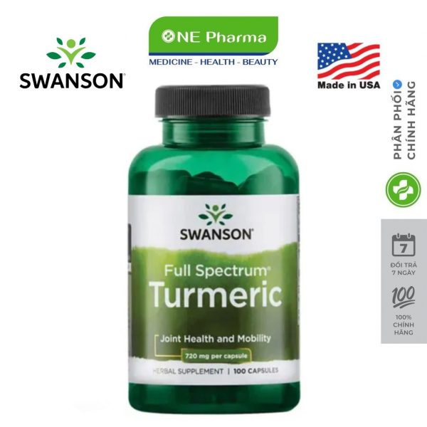 Viên uống tinh chất nghệ Swanson Turmeric 720mg