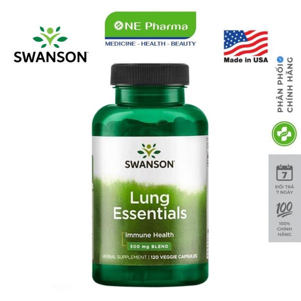 Viên uống bổ phổi Swanson Lung Essentials 500mg 120 viên