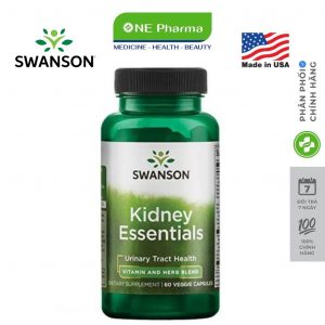 Viên uống bổ thận Swanson Kidney Essential 60 viên của Mỹ