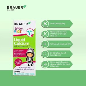 Brauer Kids & Baby Liquid Calcium with Magnesium & Zinc 200ml