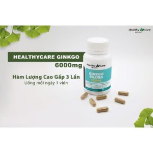 Healthy Care Ginkgo Biloba 6000mg & 60 Capsules