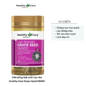 Healthy Care Grape Seed 58000 &(200 Viên)