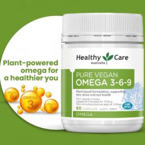 Healthy Care Pure Vegan Omega 3-6-9 & 60 Capsules