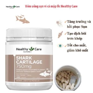 Healthy Care Shark Cartilage 750mg & 200 Tablets