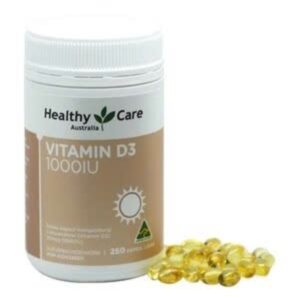 Healthy Care Vitamin D3 1000IU &250 Capsules