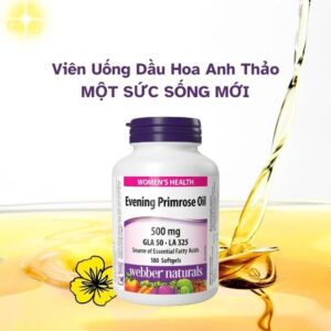 Tinh dầu hoa anh thảo Webber Naturals Evening Primrose Oil 500mg