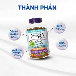 Viên Omega 3 Webber Naturals Triple Strength-80 viên