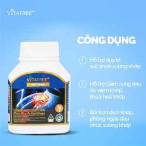 Viên bổ khớp Vitatree Glucosamine 1500 plus Shark Cartilage - 100 viên