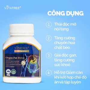 Viên thải độc mỡ nội tạng Vitatree Organ Fat Detox & 60 viên