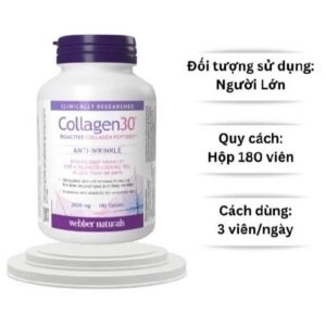 Viên uống Collagen30 Webber Naturals -180 viên