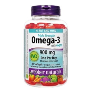 Viên uống Omega-3 + CoQ10 Webber Naturals- 80 viên