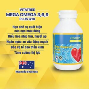 Viên uống Vitatree Omega 3-6-9 Plus Q10 &120 viên
