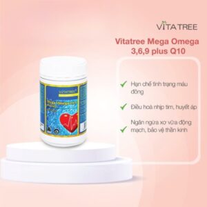 Viên uống Vitatree Omega 3-6-9 Plus Q10- 120 viên