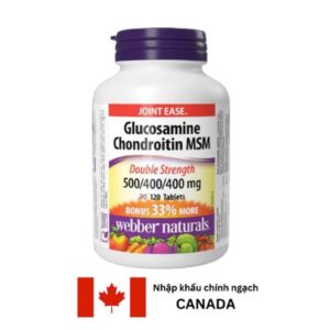 Viên uống bổ khớp Webber Naturals Glucosamin, Chondrotin, MSM 120 viên