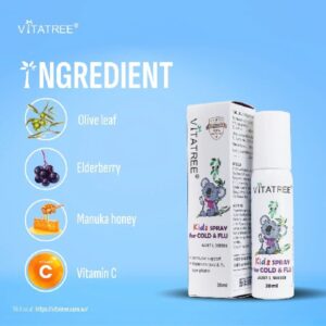 Xịt họng Vitatree Kids Spray For Cold & Flu - 30ml