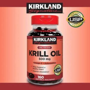 Dầu nhuyễn thể Kirkland Signature Krill Oil 500mg 160 Viên