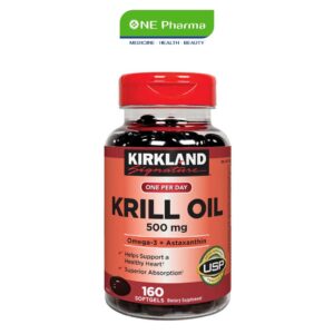 Dầu nhuyễn thể Kirkland Signature Krill Oil 500mg 160 Viên