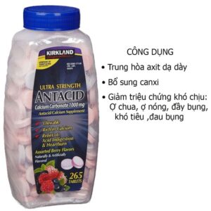 Viên nhai Kirkland Signature Ultra Strength Antacid Calcium 1000mg