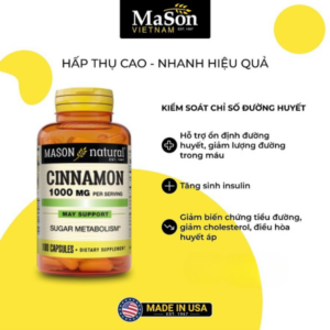Vien uong Mason Natural Cinnamon 1000mg