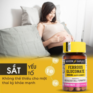 Mason Natural Ferrous Gluconate 100 vien bo sung sat huu co
