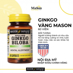 Mason Natural Ginkgo Biloba ho tro tang cuong suc khoe nao bo