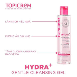 TOPICREM HYDRA+ GENTLE CLEANSING GEL 200ML