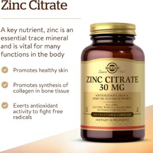 Solgar Zinc Citrate 30mg Chinh hang