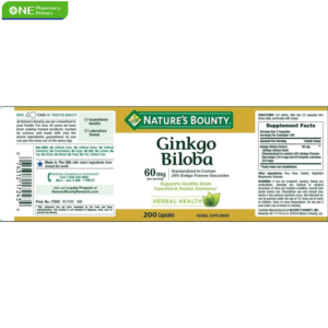 Nature’s Bounty Ginkgo Biloba 60mg4