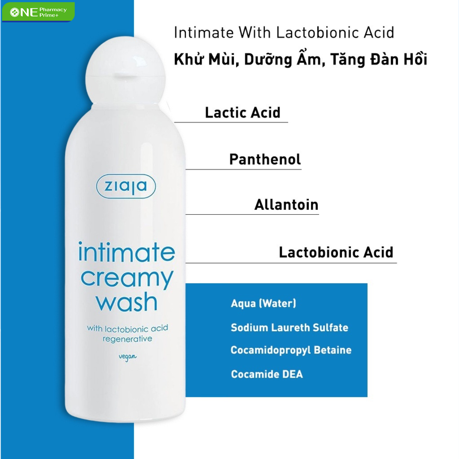 Dung Dịch Vệ Sinh Phụ Nữ ZIAJA Intimate With Lactobionic Acid Khử Mùi, Tăng Đàn Hồi Cho Da 200ml4
