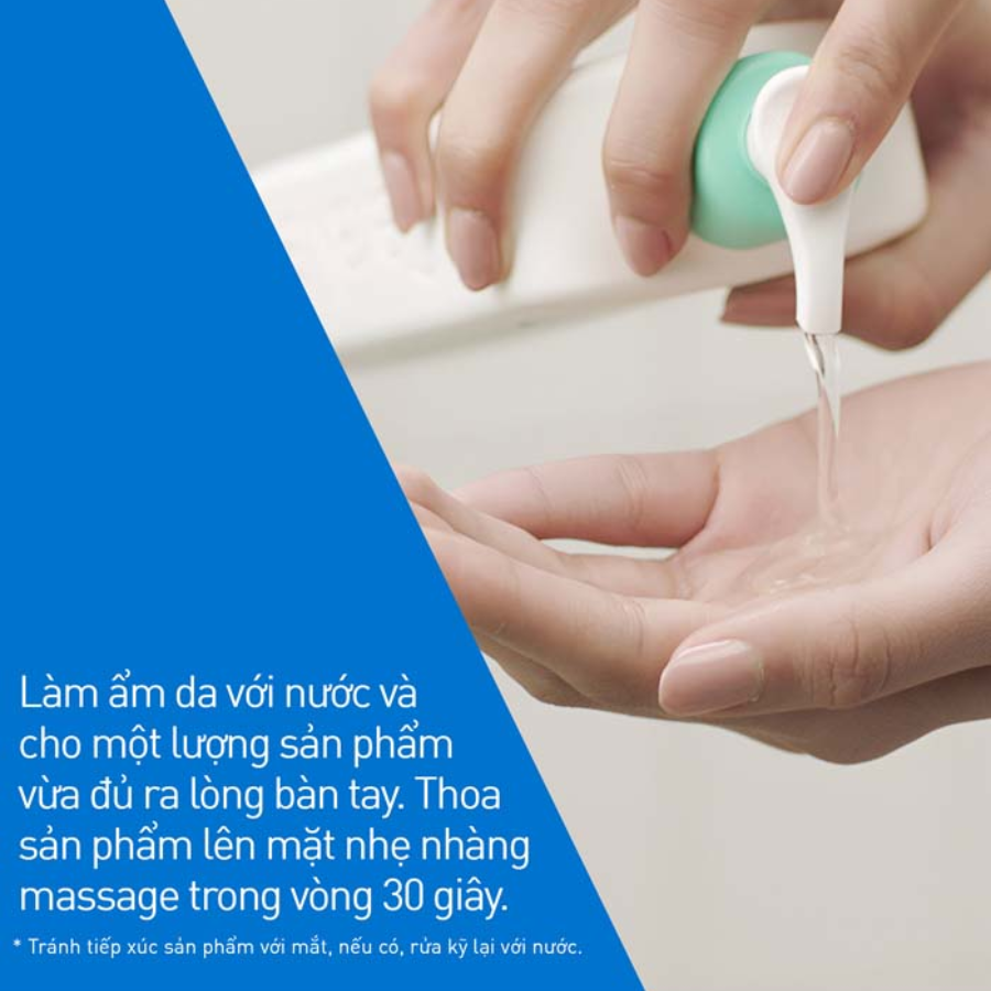 Cach su dung Sua rua mat Cerave Foaming Cleanser
