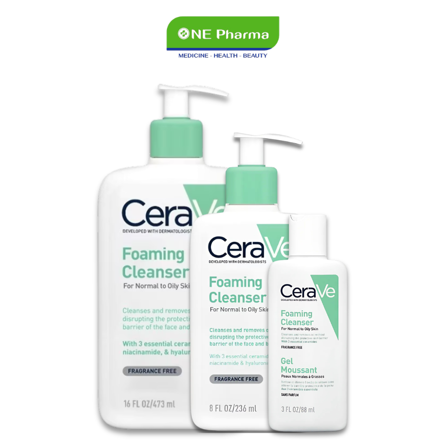 Sua rua mat Cerave Foaming Cleanser danh cho da dau