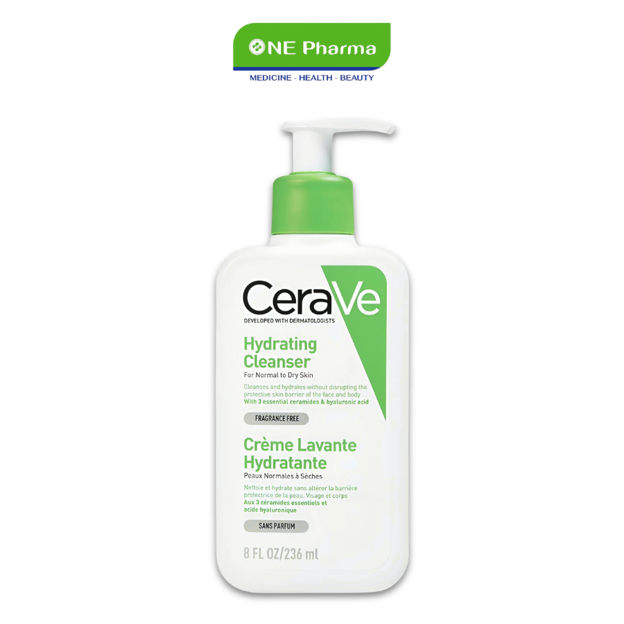 sua rua mat cerave hydrating facial cleanser 236ml