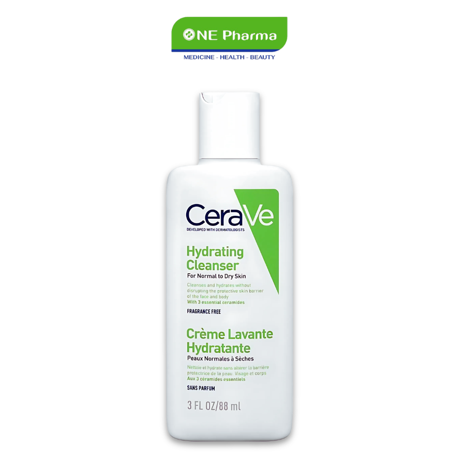 sua rua mat cerave hydrating facial cleanser 88ml