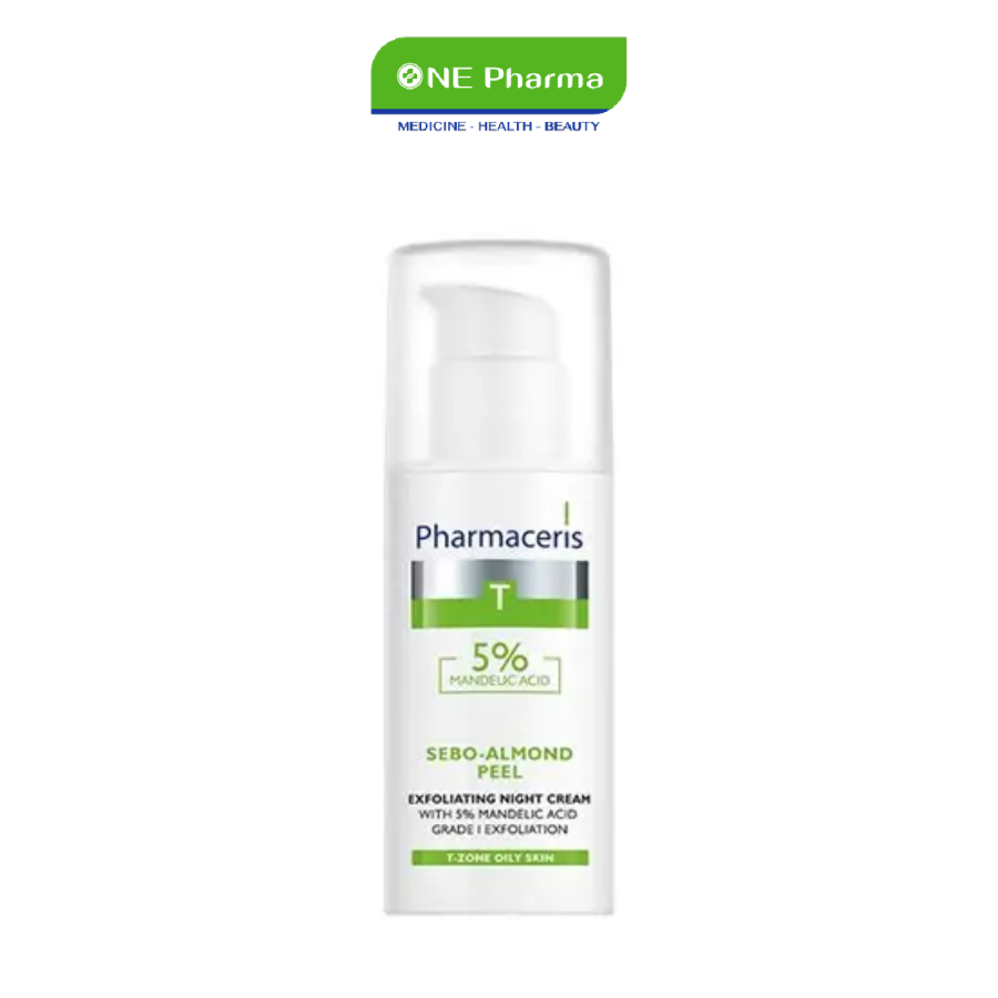 Kem Dưỡng Pharmaceris Sebo-Almond Peel 5% Mandelic Acid Tẩy Tế Bào Chết Và Kiểm Soát Dầu Nhờn – 50ml