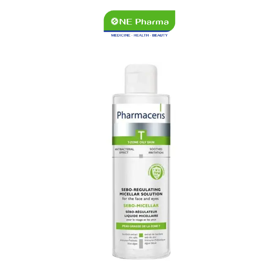Nước Tẩy Trang Pharmaceris Sebo-Micellar Làm Sạch Sâu Và Kiểm Soát Dầu Nhờn – 200ml